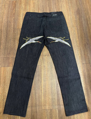 Red Crowned Crane Denim